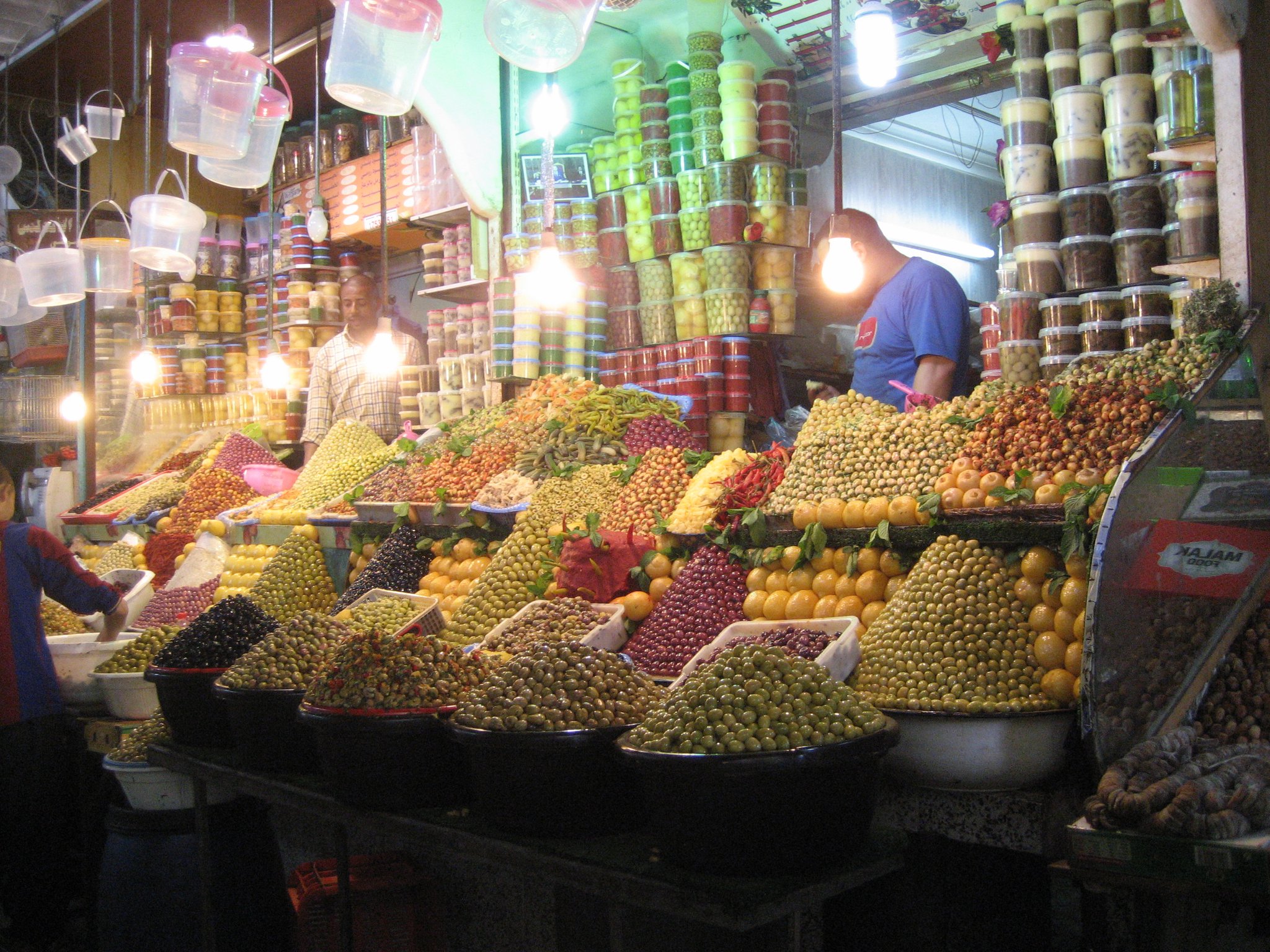 selling olives in Morocco